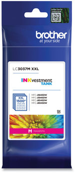 Brother LC3037 Super High Yield Inks LC3037M INKvestment High-Yield Ink, 1,500 Page-Yield, Magenta