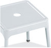 A Picture of product SAF-6603WH Safco® Steel Guest Stool Backless, Supports Up to 275 lb, 15" 15.5" Seat Height, White Seat/Base, Ships in 1-3 Business Days