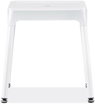 Safco® Steel Guest Stool Backless, Supports Up to 275 lb, 15" 15.5" Seat Height, White Seat/Base, Ships in 1-3 Business Days