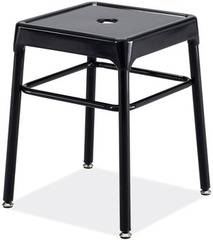 Safco® Steel GuestBistro Stool Backless, Supports Up to 250 lb, 18" Seat Height, Black Base, Ships in 1-3 Business Days