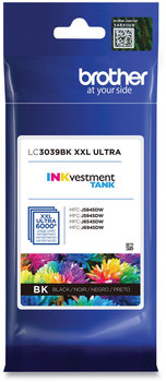 Brother LC3039 Ultra High Yield Inks LC3039BK INKvestment High-Yield Ink, 6,000 Page-Yield, Black