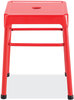 A Picture of product SAF-6604RD Safco® Steel GuestBistro Stool Backless, Supports Up to 250 lb, 18" Seat Height, Red Base, Ships in 1-3 Business Days