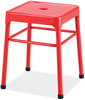 A Picture of product SAF-6604RD Safco® Steel GuestBistro Stool Backless, Supports Up to 250 lb, 18" Seat Height, Red Base, Ships in 1-3 Business Days