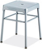 A Picture of product SAF-6604SL Safco® Steel GuestBistro Stool Backless, Supports Up to 250 lb, 18" High Silver Seat, Base, Ships in 1-3 Business Days