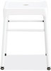 A Picture of product SAF-6604WH Safco® Steel GuestBistro Stool Backless, Supports Up to 250 lb, 18" Seat Height, White Base, Ships in 1-3 Business Days