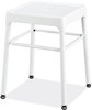 A Picture of product SAF-6604WH Safco® Steel GuestBistro Stool Backless, Supports Up to 250 lb, 18" Seat Height, White Base, Ships in 1-3 Business Days