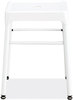 A Picture of product SAF-6604WH Safco® Steel GuestBistro Stool Backless, Supports Up to 250 lb, 18" Seat Height, White Base, Ships in 1-3 Business Days