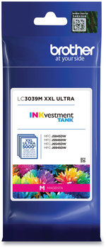 Brother LC3039 Ultra High Yield Inks LC3039M INKvestment High-Yield Ink, 5,000 Page-Yield, Magenta