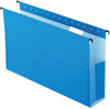 A Picture of product PFX-59303 Pendaflex® SureHook® Reinforced Extra-Capacity Hanging Box File 1 Section, 3" Capacity, Legal Size, 1/5-Cut Tabs, Blue, 25/Box