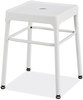 A Picture of product SAF-6604WH Safco® Steel GuestBistro Stool Backless, Supports Up to 250 lb, 18" Seat Height, White Base, Ships in 1-3 Business Days