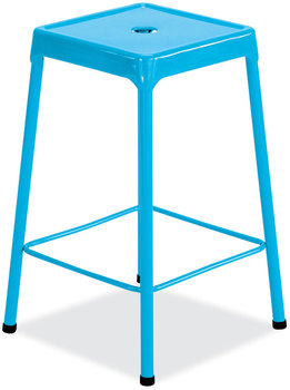 Safco® Steel Counter Stool Backless, Supports Up to 250 lb, 25" High BabyBlue Seat, Base, Ships in 1-3 Business Days