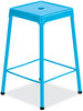 A Picture of product SAF-6605BU Safco® Steel Counter Stool Backless, Supports Up to 250 lb, 25" High BabyBlue Seat, Base, Ships in 1-3 Business Days