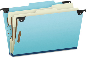 Pendaflex® Hanging Classification Folders with Dividers Legal Size, 2 2/5-Cut Exterior Tabs, Blue