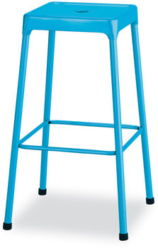 Safco® Steel Bar Stool Backless, Supports Up to 275 lb, 29" Seat Height, BabyBlue Base, Ships in 1-3 Business Days