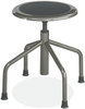 A Picture of product SAF-6669 Safco® Diesel Low Base Stool without Back Backless, Supports Up to 250 lb, 16" 22" High Black Seat, Pewter Ships in 1-3 Business Days