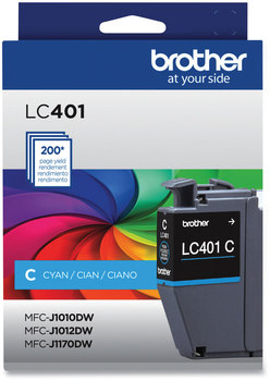 Brother LC401 Inks LC401CS Ink, 200-Page-Yield, Cyan