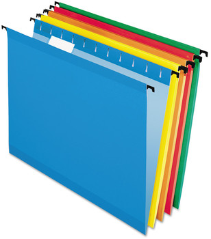 Pendaflex® SureHook® Hanging Folders Letter Size, 1/5-Cut Tabs, Assorted Colors, 20/Box