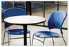 A Picture of product SAF-6804BU Safco® Reve™ GuestBistro Chair with Sled Base Supports Up to 250 lb, 18" Seat Height, Blue Seat/Back, Silver 2/Carton