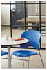 A Picture of product SAF-6804BU Safco® Reve™ GuestBistro Chair with Sled Base Supports Up to 250 lb, 18" Seat Height, Blue Seat/Back, Silver 2/Carton