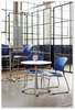 A Picture of product SAF-6804BU Safco® Reve™ GuestBistro Chair with Sled Base Supports Up to 250 lb, 18" Seat Height, Blue Seat/Back, Silver 2/Carton