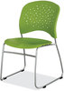 A Picture of product SAF-6804GN Safco® Reve™ GuestBistro Chair with Sled Base Supports Up to 250 lb, 18" Seat Height, Green Seat/Back, Silver 2/Carton