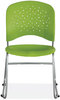 A Picture of product SAF-6804GN Safco® Reve™ GuestBistro Chair with Sled Base Supports Up to 250 lb, 18" Seat Height, Green Seat/Back, Silver 2/Carton