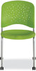 A Picture of product SAF-6805GN Safco® Reve™ GuestBistro Chair with Straight Legs Supports Up to 250 lb, 18" Seat Height, Green Seat/Back, Silver Base, 2/Carton