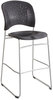 A Picture of product SAF-6806BL Safco® Reve™ Bistro Chair Supports Up to 250 lb, 31" Seat Height, Black Back, Silver Base