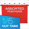 A Picture of product PFX-615215RED Pendaflex® SureHook® Hanging Folders Letter Size, 1/5-Cut Tabs, Red, 20/Box