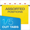 A Picture of product PFX-615215YEL Pendaflex® SureHook® Hanging Folders Letter Size, 1/5-Cut Tabs, Yellow, 20/Box