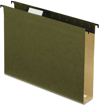 Pendaflex® SureHook® Hanging Folders Extra-Capacity 2" Capacity, Letter Size, 1/5-Cut Tabs, Standard Green, 20/Box