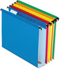 A Picture of product PFX-6152X2ASST Pendaflex® SureHook® Hanging Folders Extra-Capacity 2" Capacity, Letter Size, 1/5-Cut Tabs, Assorted Colors, 20/Box