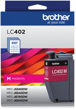 Brother LC402 Inks LC402MS Ink, 550 Page-Yield, Magenta