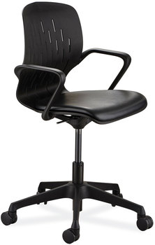 Safco® Shell™ Desk Chair Supports Up to 275 lb, 17" 20" Seat Height, Black Seat/Back, Base, Ships in 1-3 Business Days