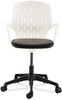 A Picture of product SAF-7013WH Safco® Shell™ Desk Chair Supports Up to 275 lb, 17" 20" High Black Seat, White Back, Black/White Base, Ships in 1-3 Business Days