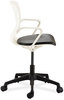 A Picture of product SAF-7013WH Safco® Shell™ Desk Chair Supports Up to 275 lb, 17" 20" High Black Seat, White Back, Black/White Base, Ships in 1-3 Business Days