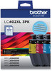 A Picture of product BRT-LC402XL3PKS Brother LC402XL High-Yield Inks LC402XL3PKS Ink, 1,500 Page-Yield, Cyan/Magenta/Yellow