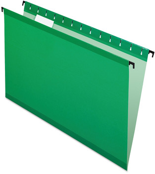 Pendaflex® SureHook® Hanging Folders Legal Size, 1/5-Cut Tabs, Bright Green, 20/Box