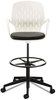 A Picture of product SAF-7014WH Safco® Shell Extended-Height Chair Max 275 lb, 22" to 32" High Black/White Seat, White Back, Black Base, Ships in 1-3 Business Days