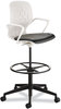 A Picture of product SAF-7014WH Safco® Shell Extended-Height Chair Max 275 lb, 22" to 32" High Black/White Seat, White Back, Black Base, Ships in 1-3 Business Days