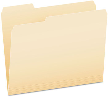 Pendaflex® SmartShield™ Top Tab File Folders 1/3-Cut Tabs: Assorted, Letter Size, Manila, 100/Box