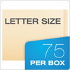 A Picture of product PFX-62710 Pendaflex® SmartShield™ End Tab File Folders Straight Tabs, Letter Size, Manila, 75/Box