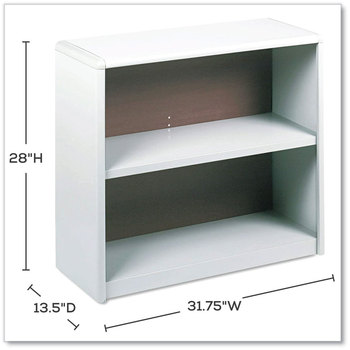 Safco® ValueMate® Economy Bookcase Two-Shelf, 31.75w x 13.5d 28h, Gray, Ships in 1-3 Business Days