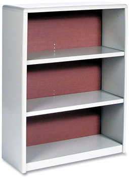 Safco® ValueMate® Economy Bookcase Three-Shelf, 31.75w x 13.5d 41h, Gray, Ships in 1-3 Business Days