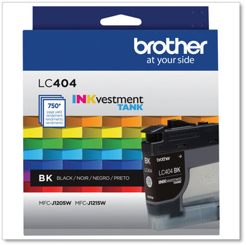 Brother LC404 Inks LC404BKS INKvestment Ink, 750 Page-Yield, Black