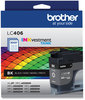 A Picture of product BRT-LC406BKS Brother LC406 Inks LC406BKS INKvestment Ink, 3,000 Page-Yield, Black