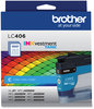 A Picture of product BRT-LC406 Brother LC406 Inks LC406CS INKvestment Ink, 1,500 Page-Yield, Cyan