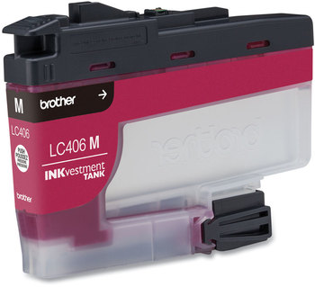 Brother LC406 Inks LC406MS INKvestment Ink, 1,500 Page-Yield, Magenta