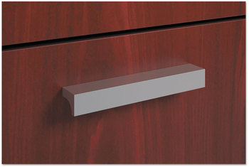 HON® BL Series Field Installed Contemporary Pull Linear, 4.75 x 0.75 Silver, 2/Carton