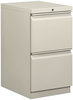 A Picture of product BSX-HBMP2FQ HON® Mobile Pedestals Left or Right, 2 Legal/Letter-Size File Drawers, Light Gray, 15" x 20" 28"